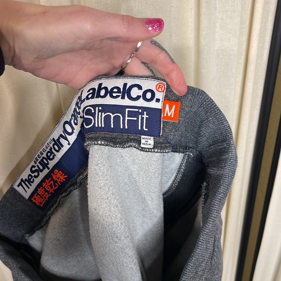 EXCELLENT CONDITION! SUPERDRY ORANGE LABEL CO. SLIM FIT GRAY SWEATPANTS SIZE M - Picture 13 of 14